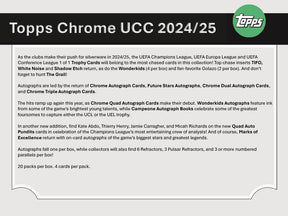 2024-25 Topps Chrome UEFA Club Competitions Soccer Hobby Box