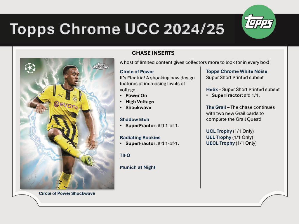 2024-25 Topps Chrome UEFA Club Competitions Soccer Hobby Box