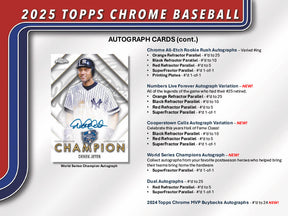 2025 Topps Chrome Baseball Hobby 12-Box Case