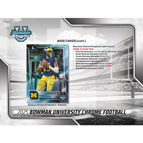2025 Bowman University Chrome Football Breaker Delight Box