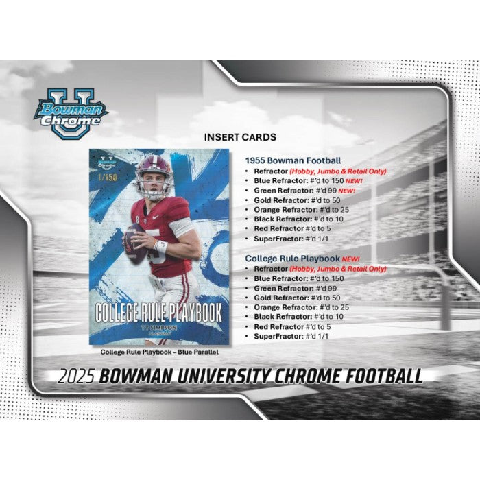 2025 Bowman University Chrome Football Mega Box