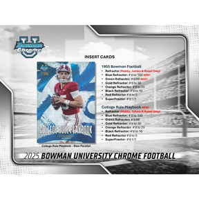 2025 Bowman University Chrome Football Hobby Box