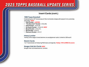 2025 Topps Update Series Hobby Jumbo 6-Box Case