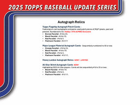 2025 Topps Update Series Hobby Jumbo 6-Box Case