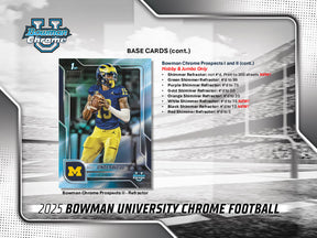 2025 Bowman University Chrome Football Hobby Jumbo Box