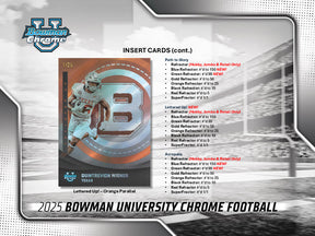 2025 Bowman University Chrome Football Hobby Jumbo Box