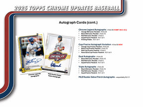 2025 Topps Chrome Update Series Baseball Hobby 12-Box Case