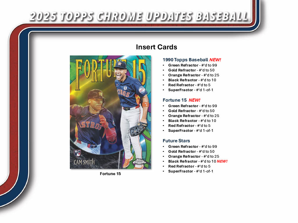 2025 Topps Chrome Update Series Baseball Hobby 12-Box Case