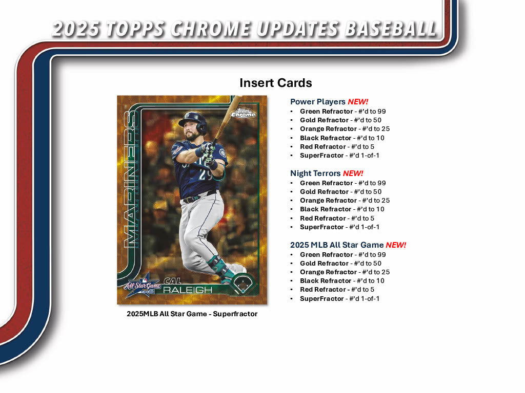 2025 Topps Chrome Update Series Baseball Hobby 12-Box Case