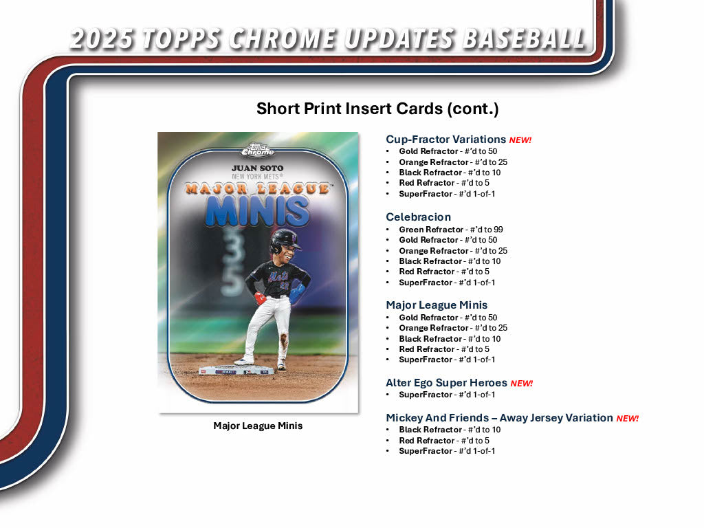 2025 Topps Chrome Update Series Baseball Hobby 12-Box Case