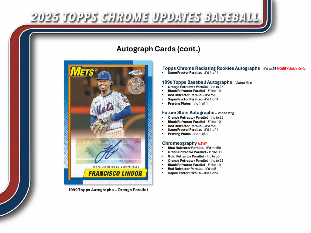 2025 Topps Chrome Update Series Baseball Hobby 12-Box Case