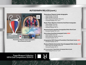 2024-25 Topps Museum Collection UEFA Club Competitions Soccer Hobby Box