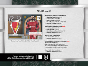 2024-25 Topps Museum Collection UEFA Club Competitions Soccer Hobby Box