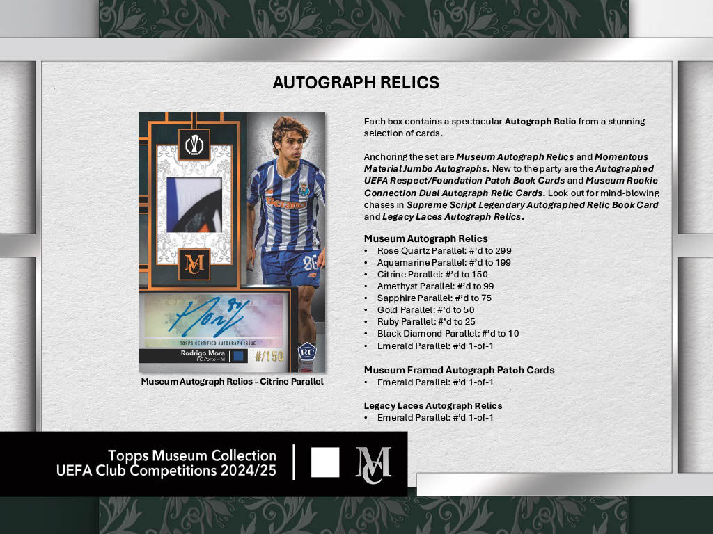 2024-25 Topps Museum Collection UEFA Club Competitions Soccer Hobby Box