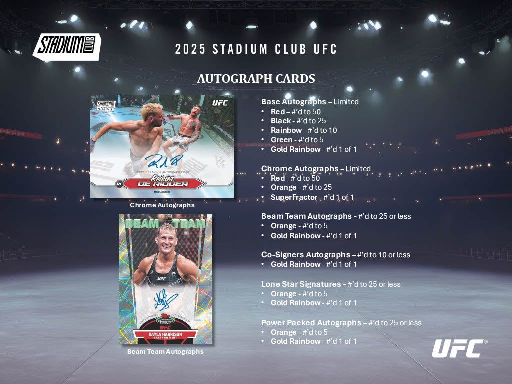 2025 Topps Stadium Club UFC Hobby Box