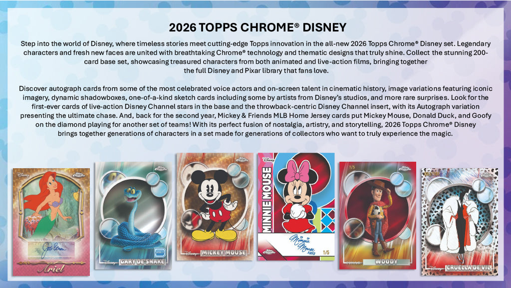2026 Topps Chrome Disney Hobby Box