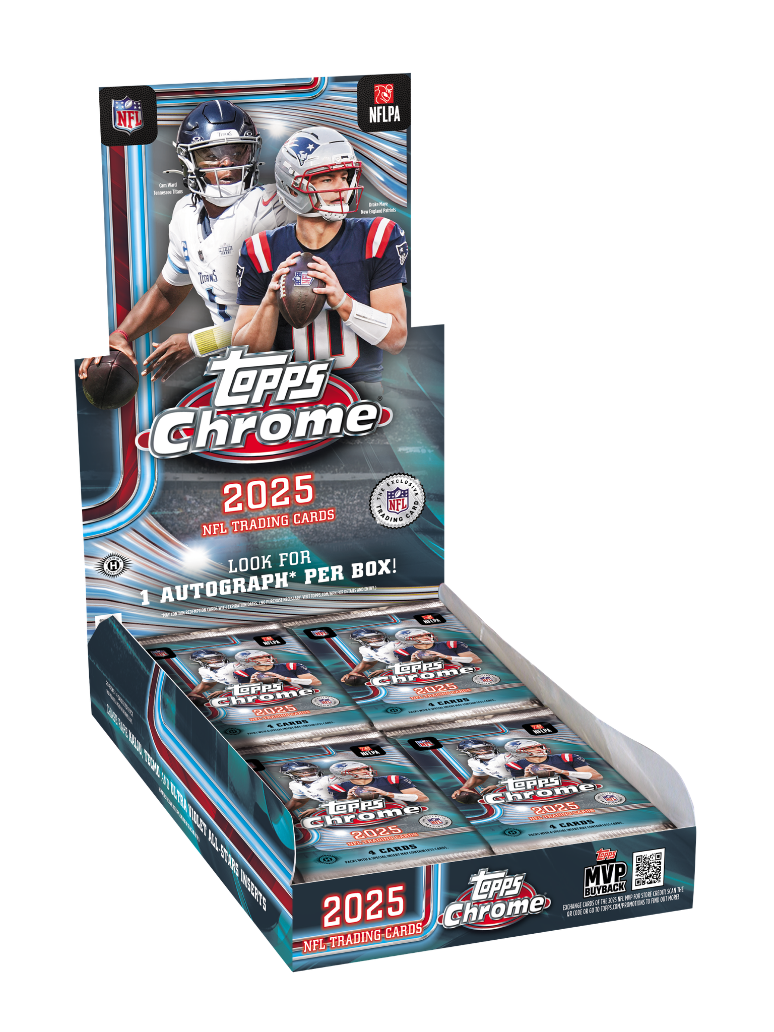 2025 Topps Chrome Football Hobby Box 12-Box Case