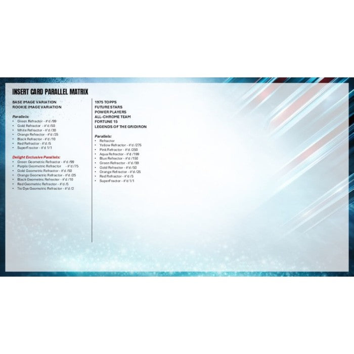 2025 Topps Chrome Football Blaster Box