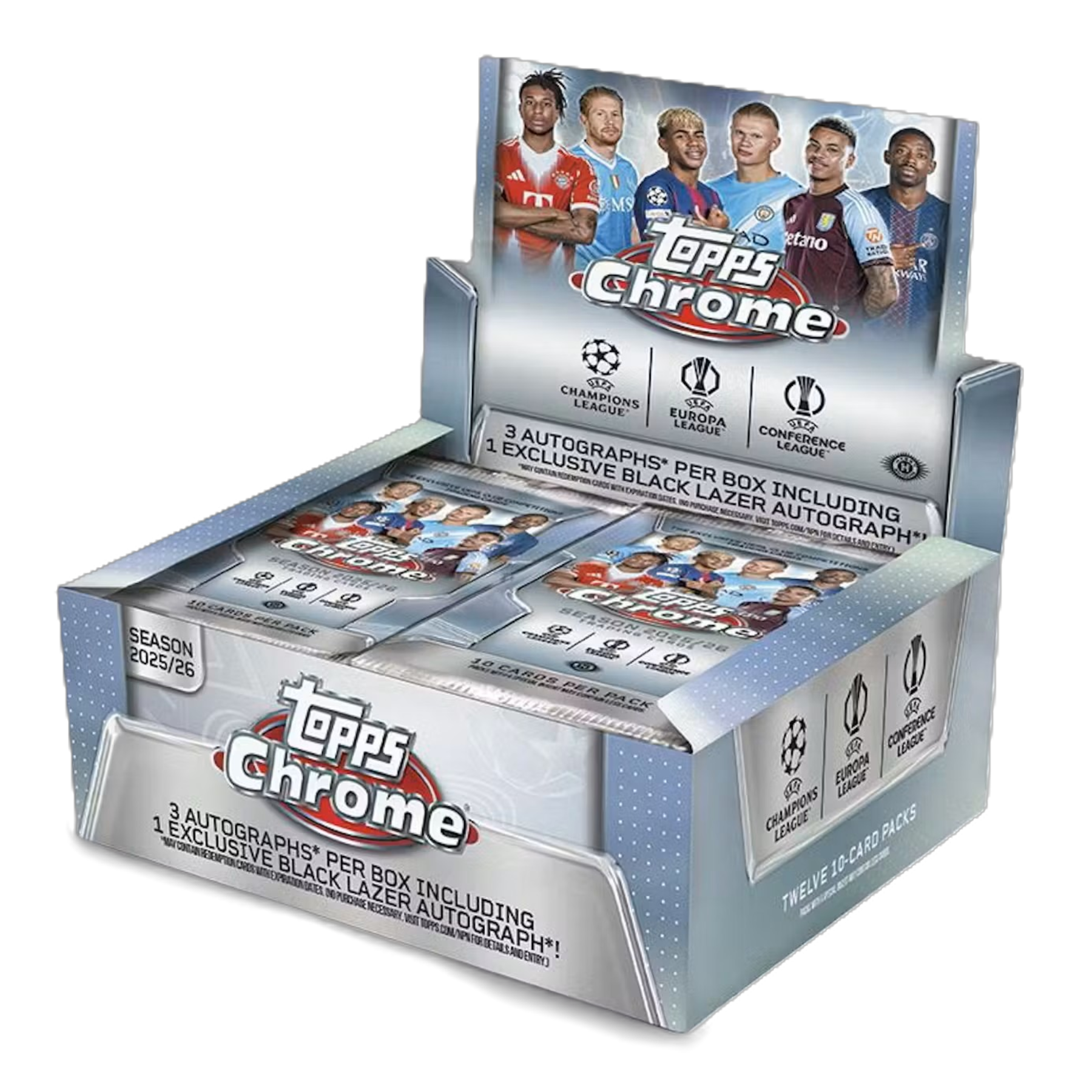 2025/26 Topps Chrome UEFA Club Competitions Soccer Jumbo Box