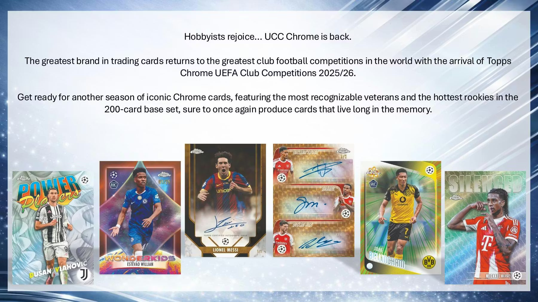 2025-26 Topps Chrome UEFA Champions League Soccer Hobby Box