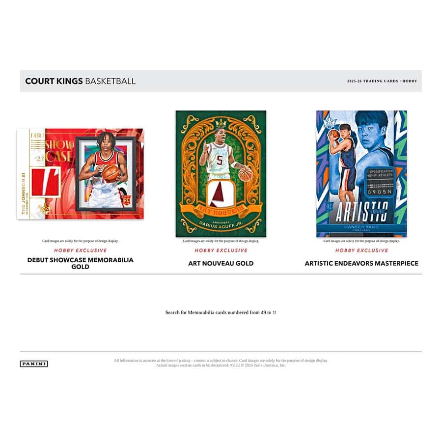 2025/26 Panini Court Kings Basketball Hobby Box