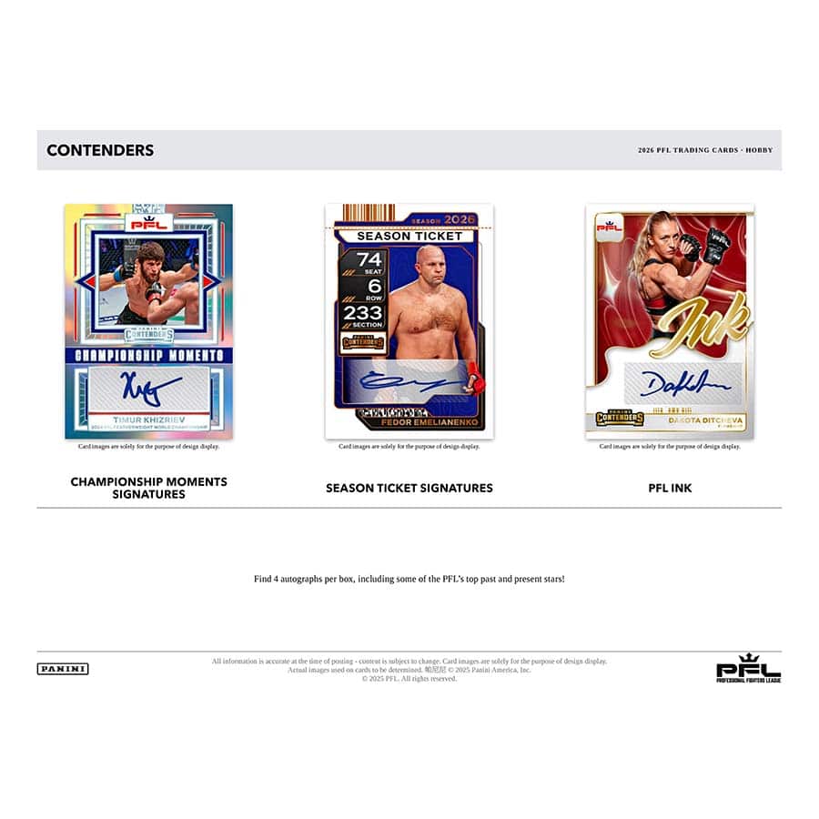 2026 Panini Contenders Professional Fighters League PFL Hobby Box