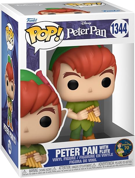 Peter Pan With Flute Funko Pop Disney Peter Pan 70th 1344 W/ Protector
