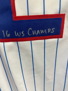 Addison Russell Autographed Home Baseball Jersey W/ Inscription JSA COA