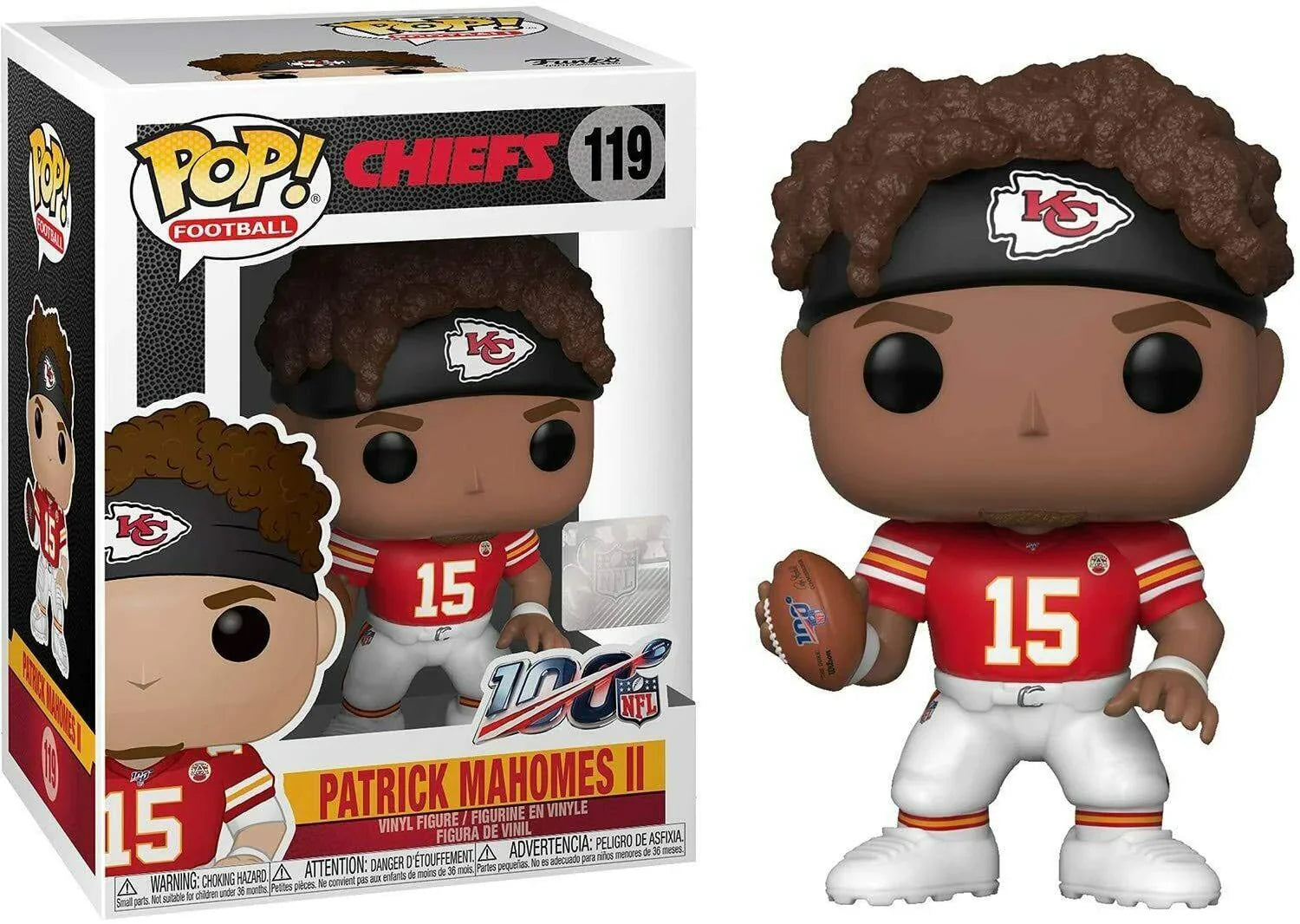 Patrick Mahomes II Funko Pop Football 119 W/ Protector