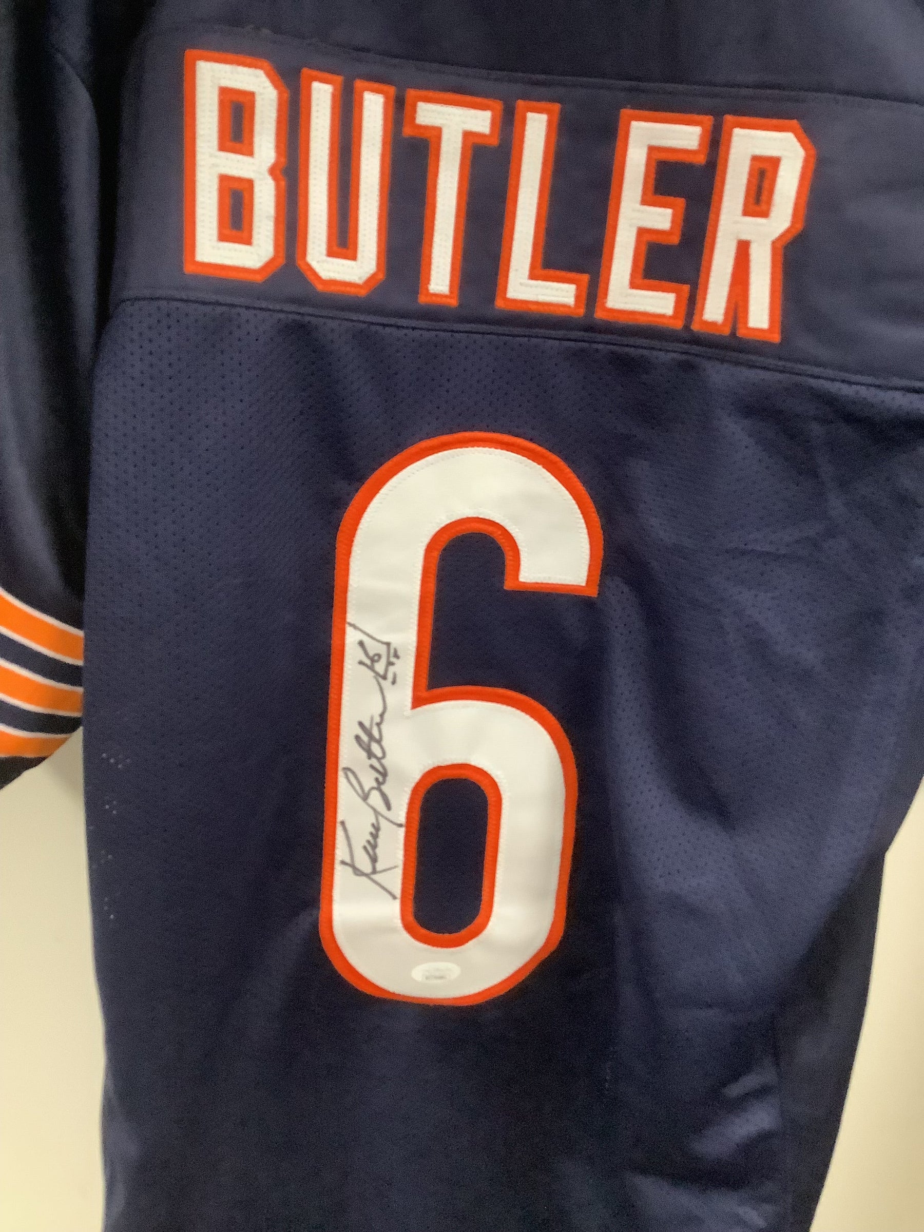 Kevin Butler Chicago Bears Custom Autographed Football Jersey JSA COA