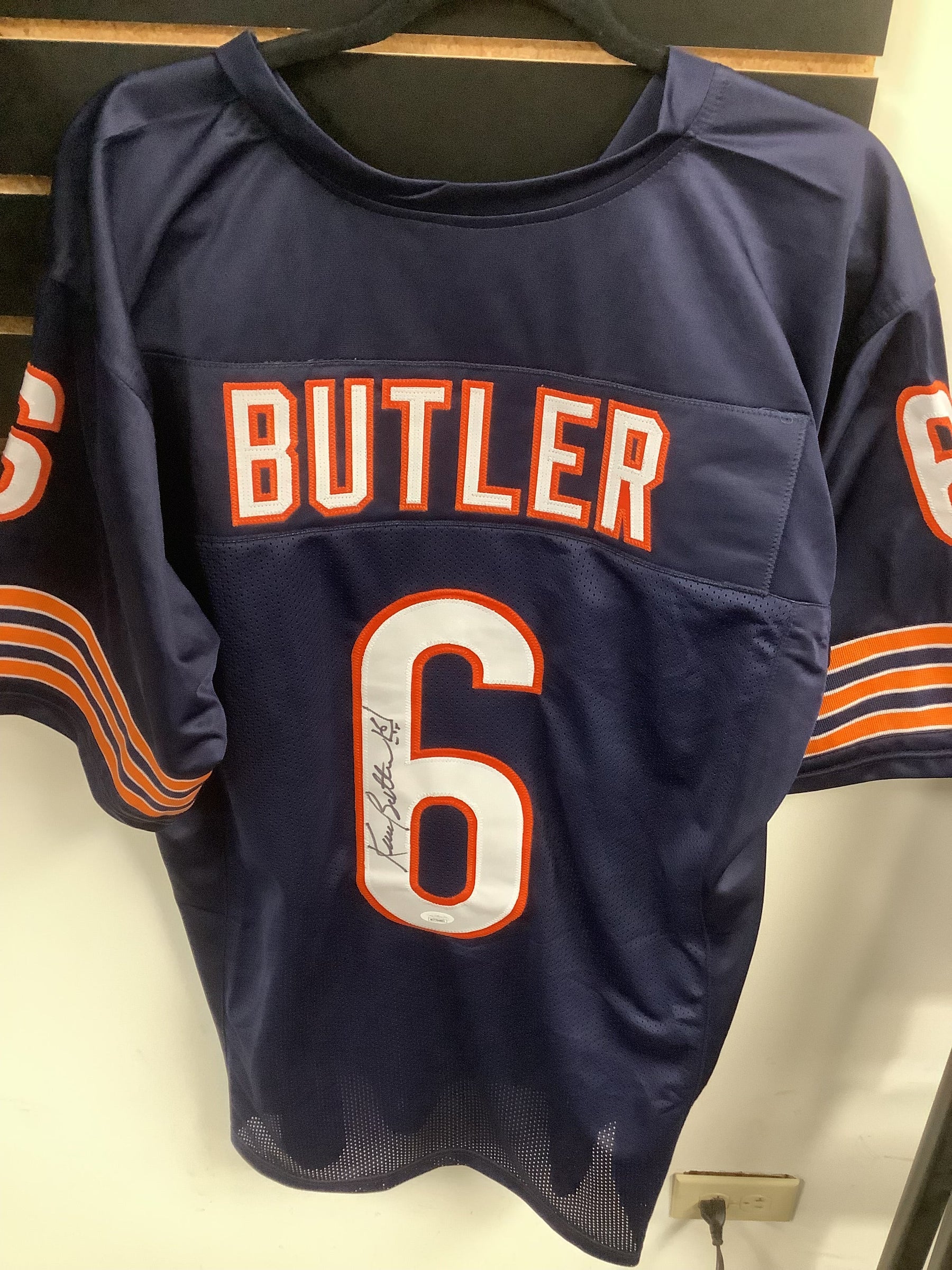 Kevin Butler Chicago Bears Custom Autographed Football Jersey JSA COA