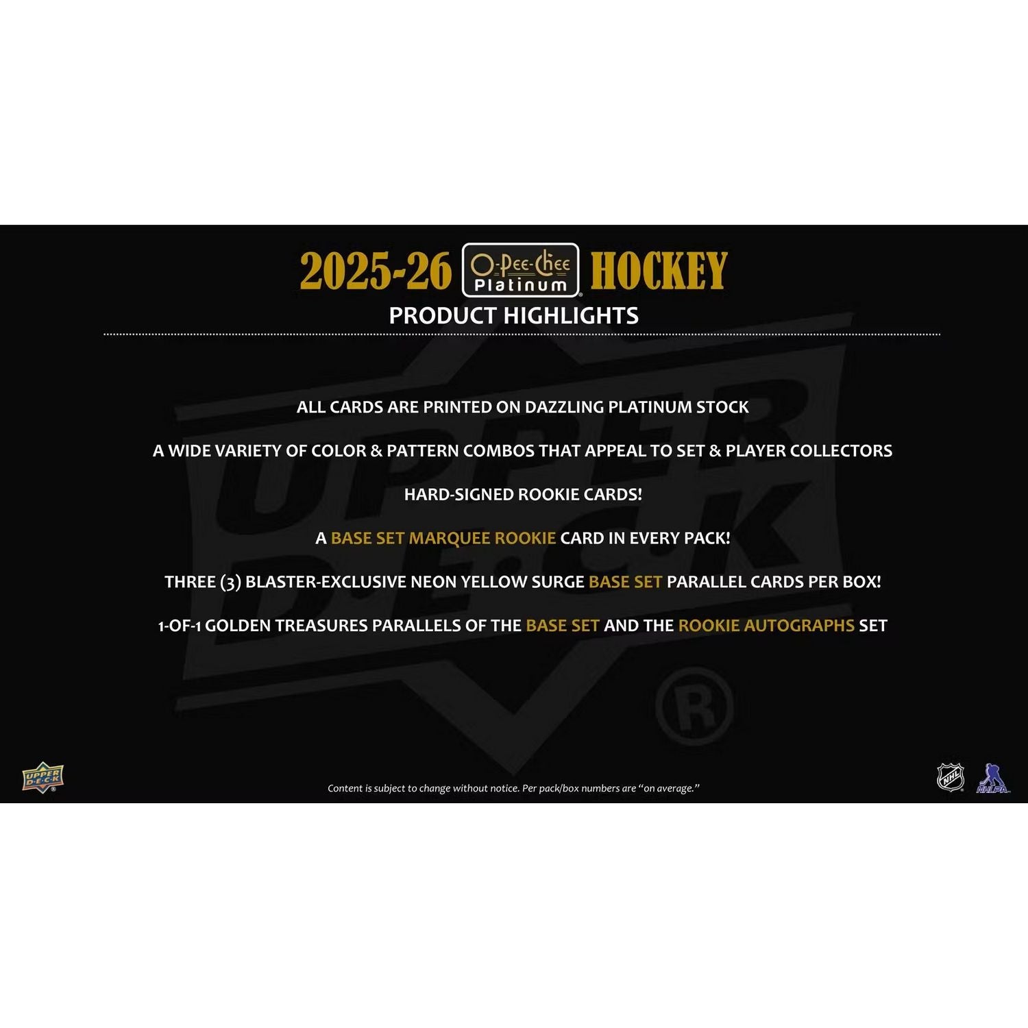 2025-26 Upper Deck O-Pee-Chee Platinum Hockey Blaster Box