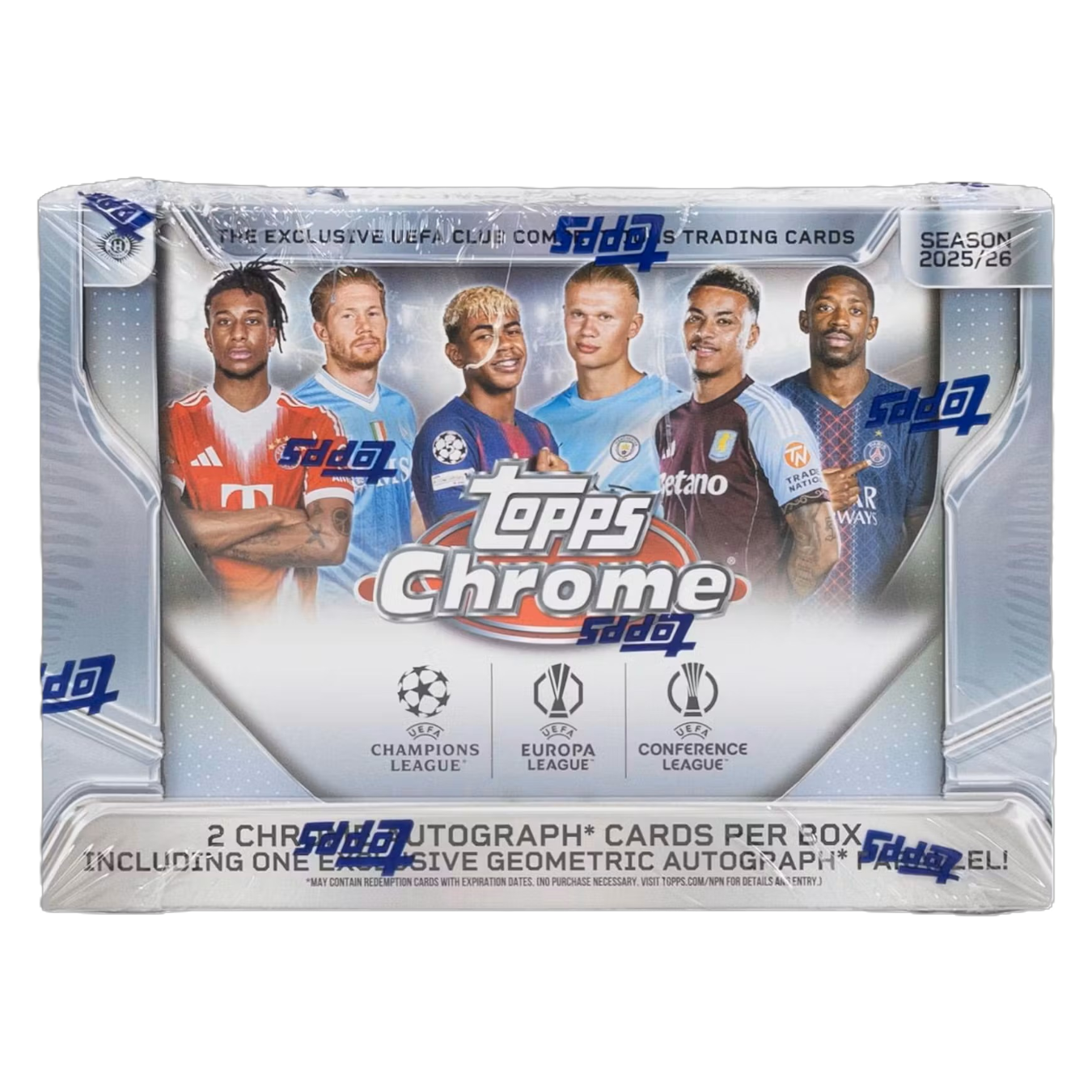 2025/26 Topps Chrome UEFA Club Competitions Soccer Delight Box