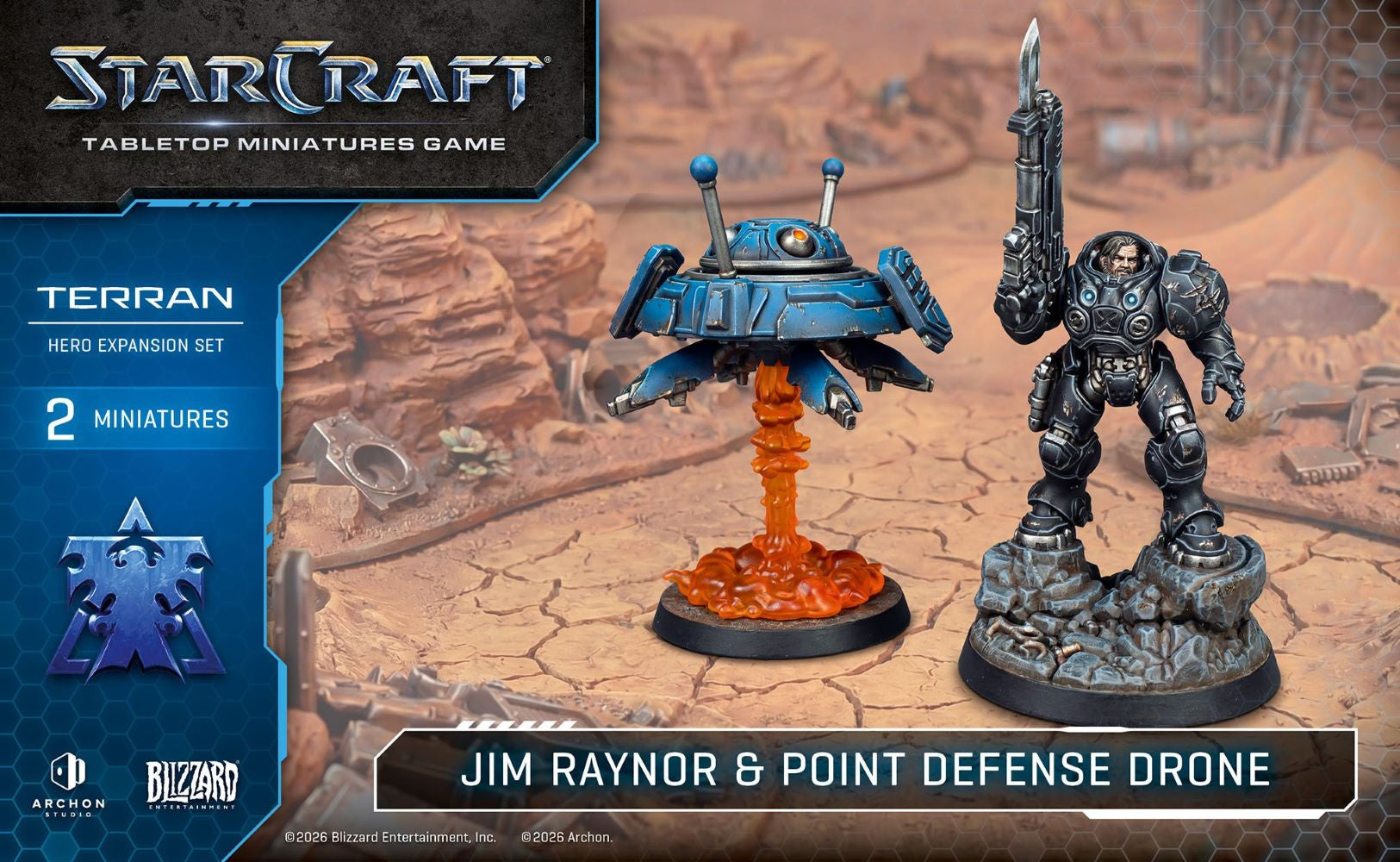 StarCraft Tabletop Miniatures Game: Terran - Jim Raynor & Point Defense Drone *Expected Release Date of August 2026*
