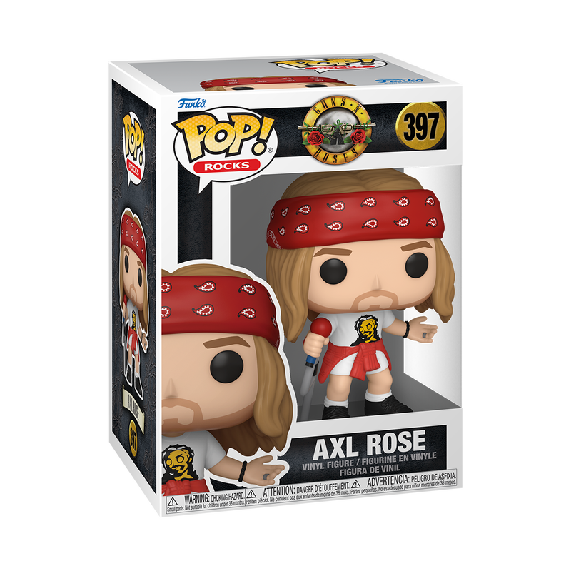 AXL ROSE GUNS AND ROSES Funko Pop Rocks 397 W/ Protector