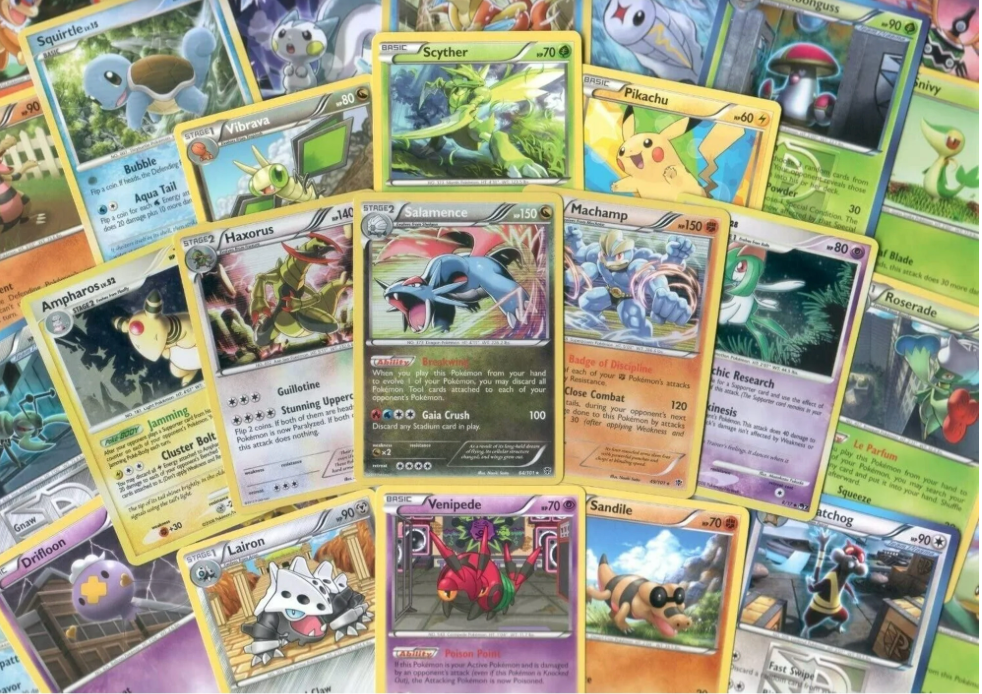 Pokemon 140-Count Assorted Trading Card Pack with 12+ Holo Foils, 5 Trainers, and 5 Energy