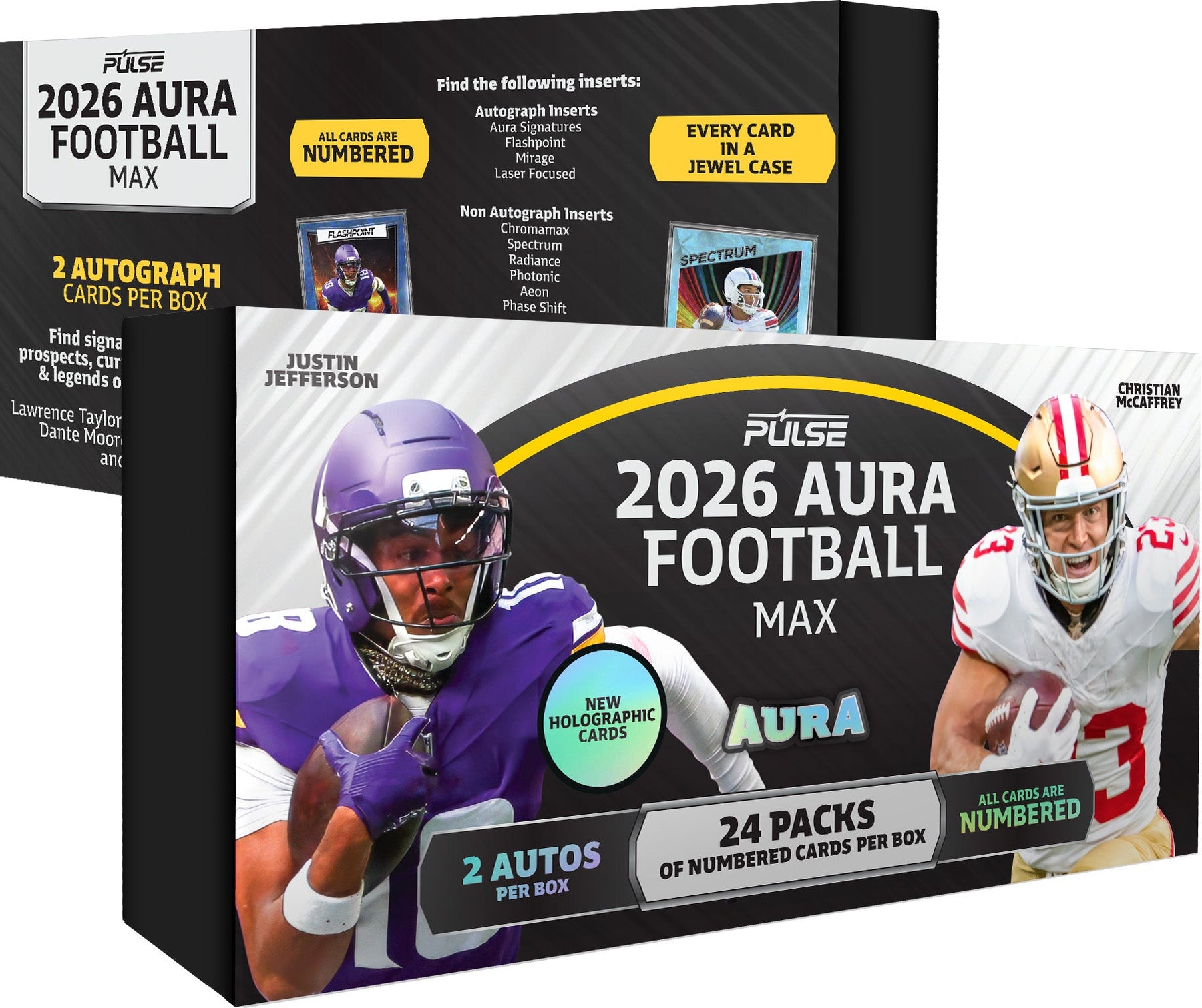 2026 Pulse Aura Football Max Box (24 Packs - 2 Autographs Per Box) - Pre-Order
