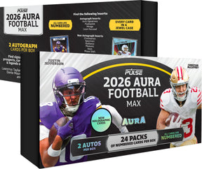 2026 Pulse Aura Football Max Box (24 Packs - 2 Autographs Per Box) - Pre-Order
