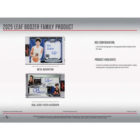 2025 Leaf Boozer Family Basketball Box (Presell)