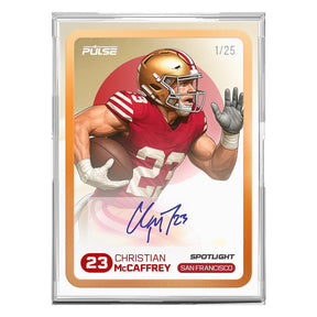 2025 Pulse On Demand Christian McCaffrey Autographed Spotlight Card