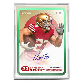 2025 Pulse On Demand Christian McCaffrey Autographed Spotlight Card
