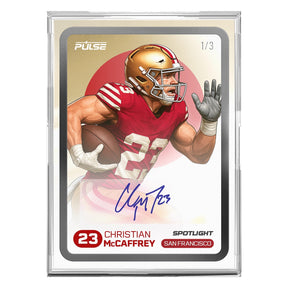 2025 Pulse On Demand Christian McCaffrey Autographed Spotlight Card