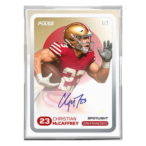 2025 Pulse On Demand Christian McCaffrey Autographed Spotlight Card