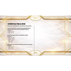 2025 Topps Definitive Baseball Hobby 2-Box Case