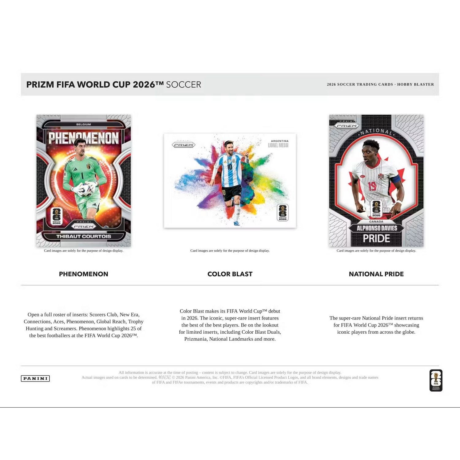 2026 Panini Prizm FIFA World Cup Soccer Hobby Blaster Box