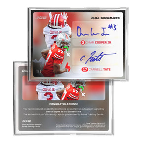 2025 Pulse On Demand Championship Dual Signatures – Omar Cooper Jr & Carnell Tate Autograph Card