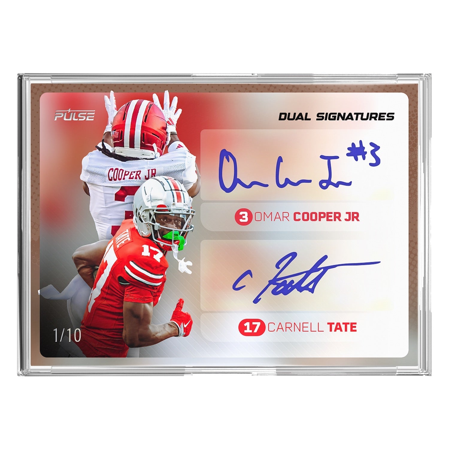 2025 Pulse On Demand Championship Dual Signatures – Omar Cooper Jr & Carnell Tate Autograph Card