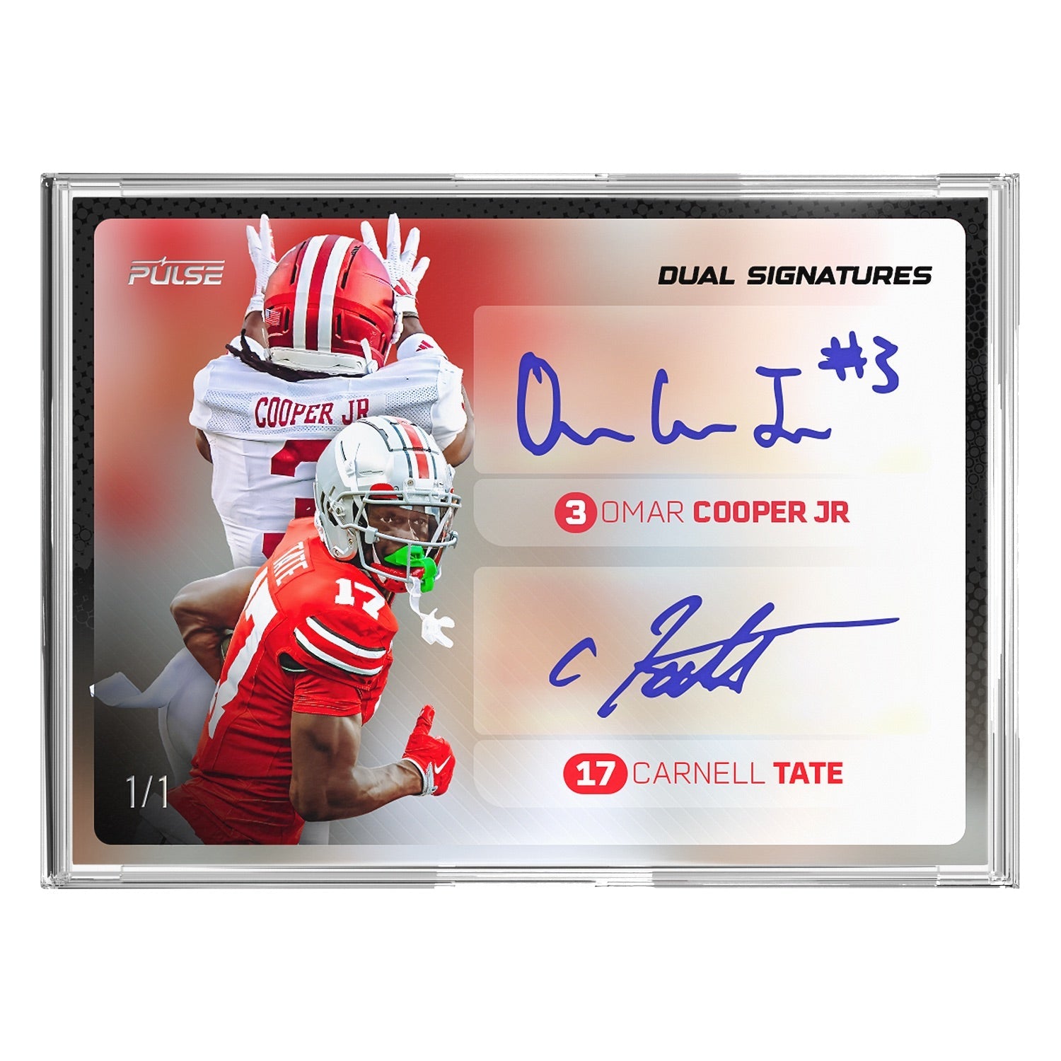 2025 Pulse On Demand Championship Dual Signatures – Omar Cooper Jr & Carnell Tate Autograph Card