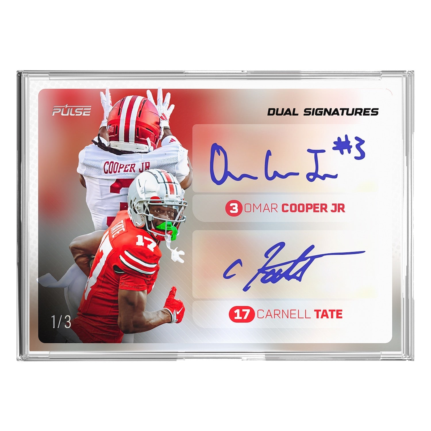 2025 Pulse On Demand Championship Dual Signatures – Omar Cooper Jr & Carnell Tate Autograph Card