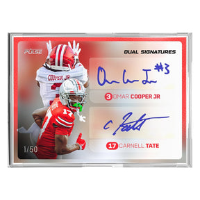 2025 Pulse On Demand Championship Dual Signatures – Omar Cooper Jr & Carnell Tate Autograph Card